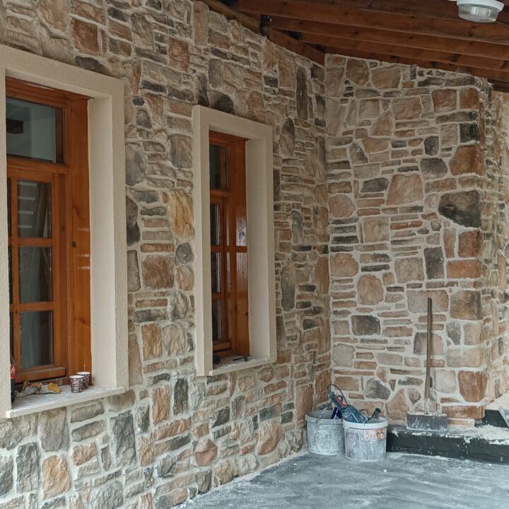 Şile villa kültür taşı kaplama uygulaması